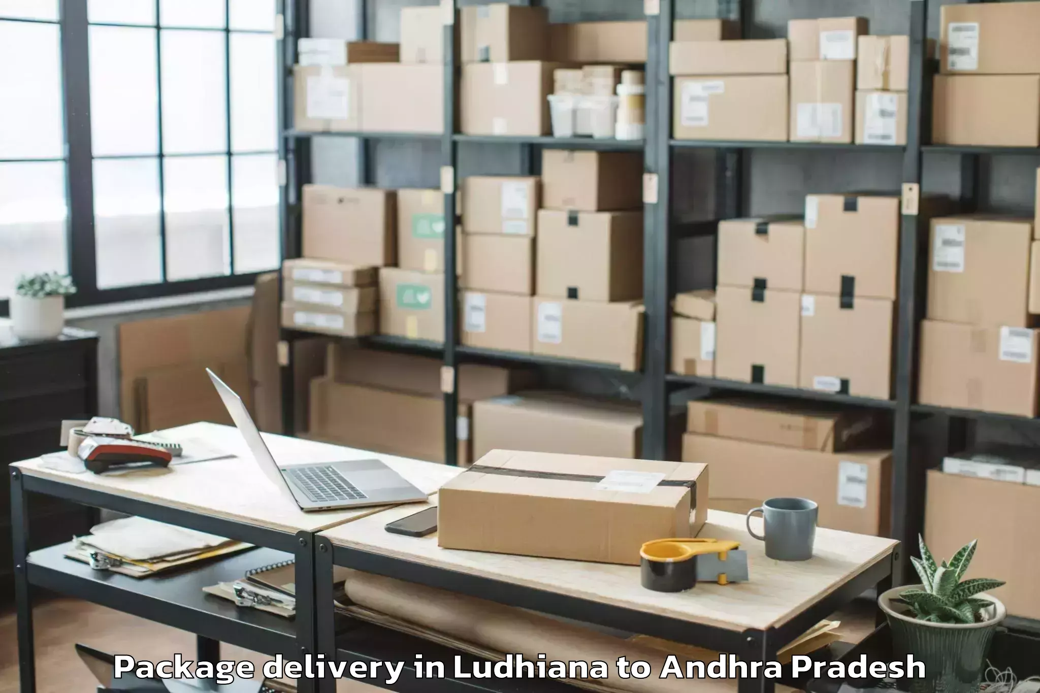 Easy Ludhiana to Nidamarru Package Delivery Booking